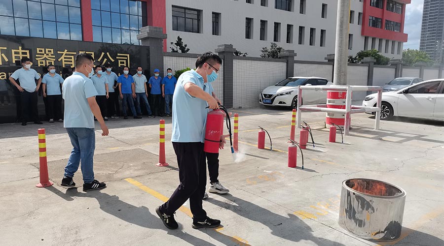 安全生產(chǎn)不松懈！金環(huán)電器開(kāi)展消防應急救援演練