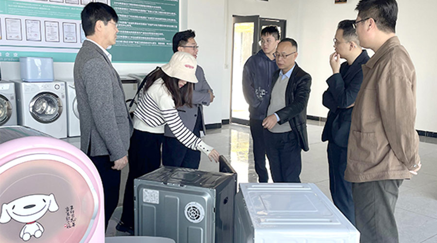 再續前緣！客戶(hù)遠道而來(lái)到訪(fǎng)金環(huán)電器洽談滾筒干衣機合作