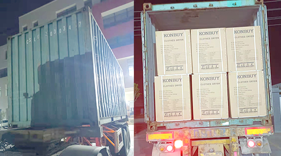 國內外市場(chǎng)“兩開(kāi)花”！康標滾筒干衣機出貨到國外